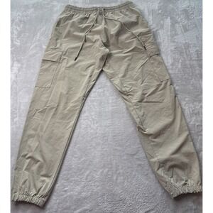 Burnside Men's Khaki Cargo Jogger Pants Size M Elastic Waist